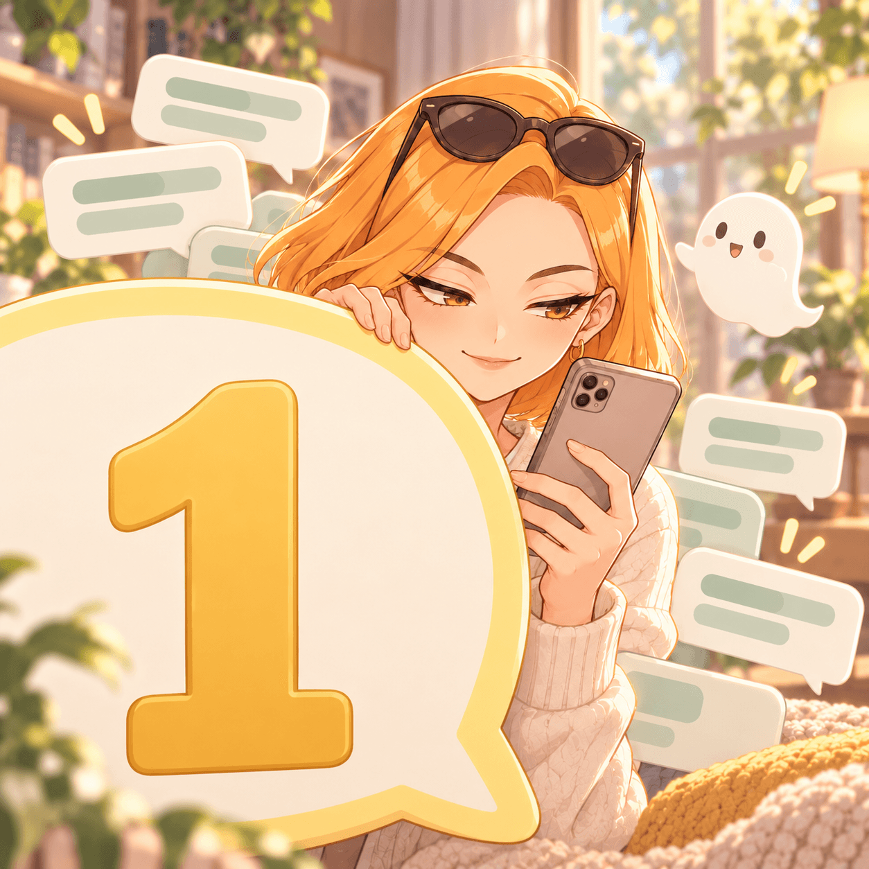 숫자 1만 지우는 유령 캐릭터